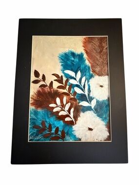 Original Artwork Acrylic on Canvas Sheet Impress Wall Art Cardstock Frame 12x16"